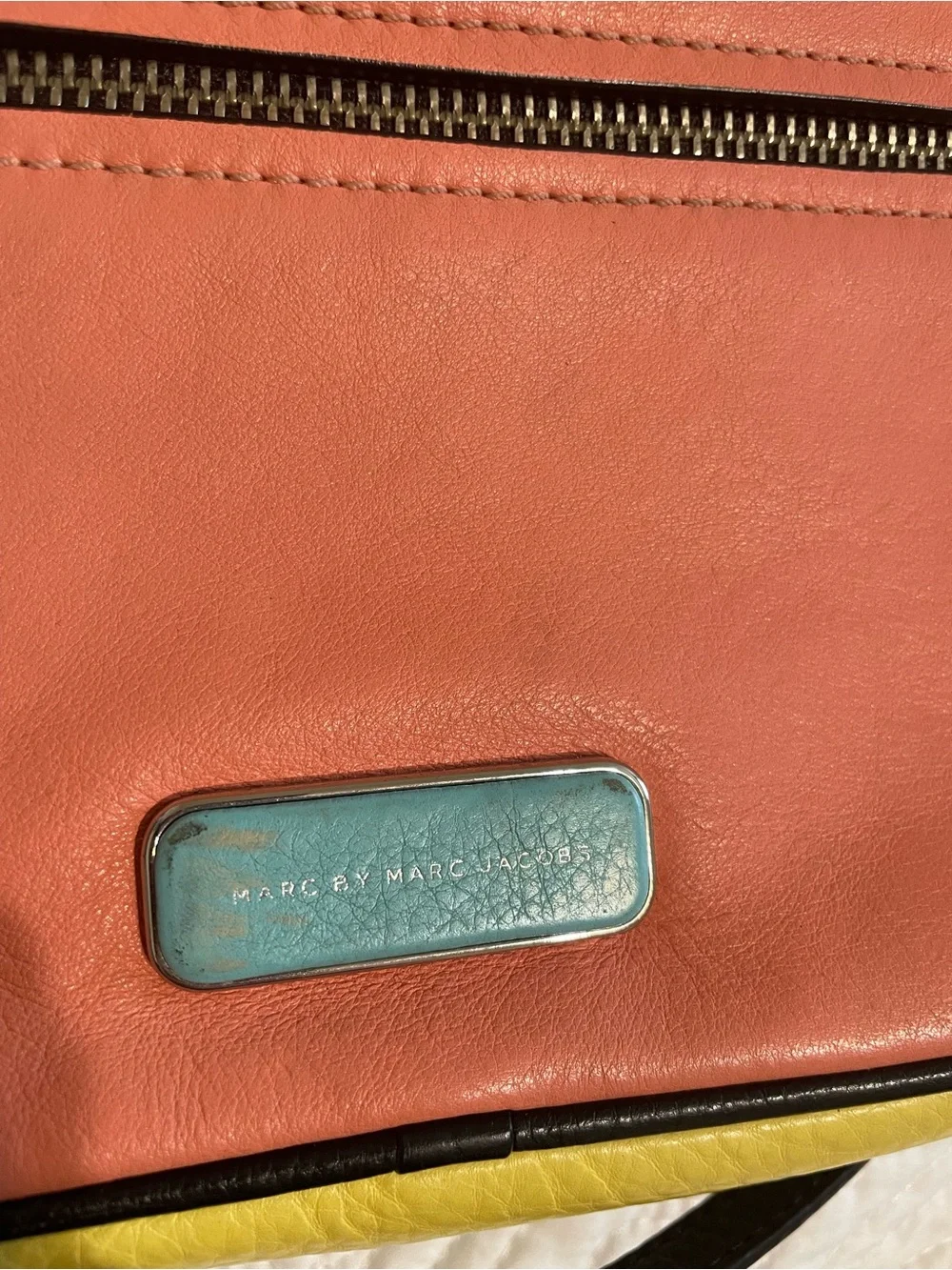 Marc by Marc Jacobs Colorblock Crossbody Bag - Coral, Teal & Yellow